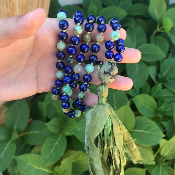 Handmade 108 Bead Wisdom Mala Necklace - Picture 5 of 10